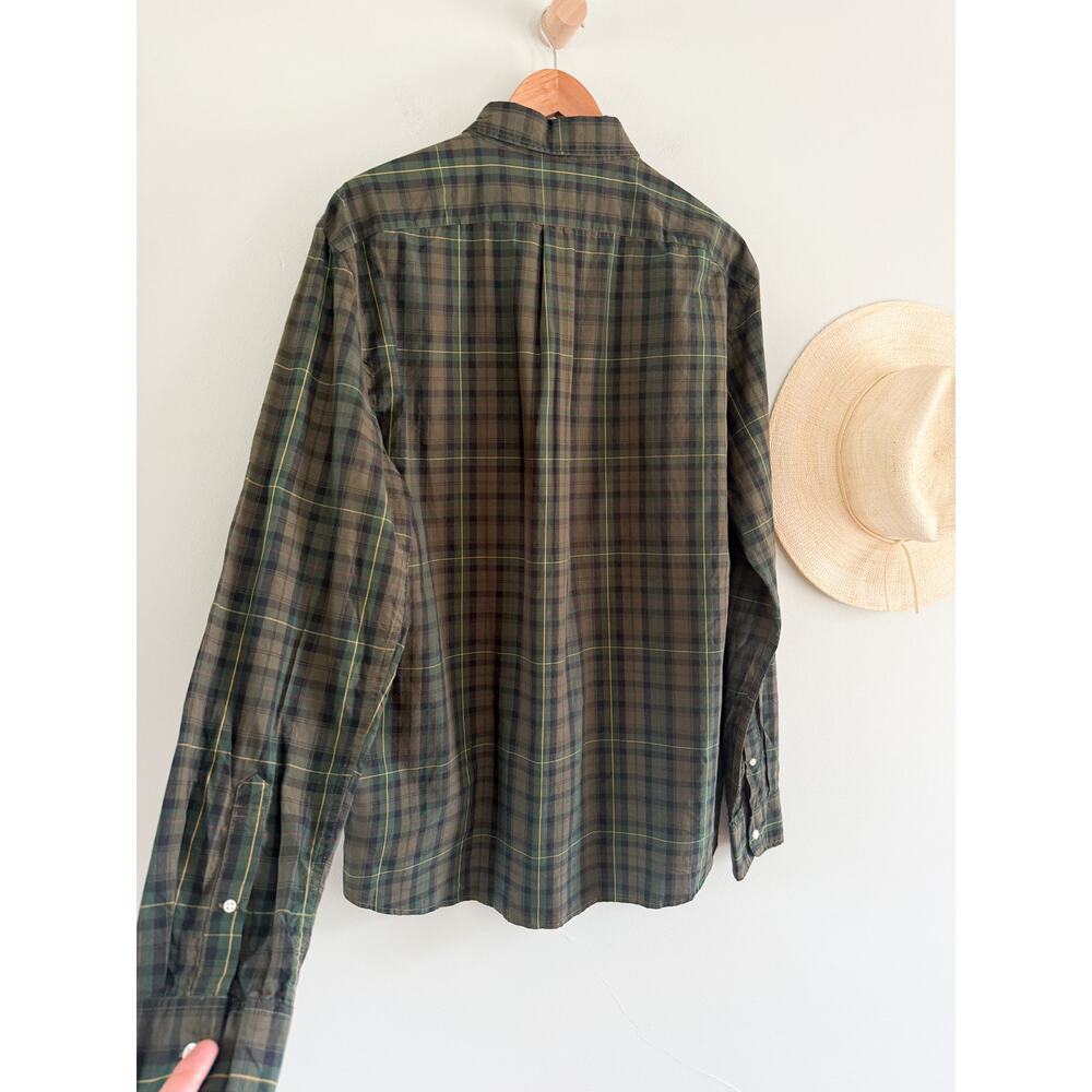 J.Crew | NWT Secret Wash slim cotton poplin shirt in Green Plaid | Sz XL - Picture 11 of 11